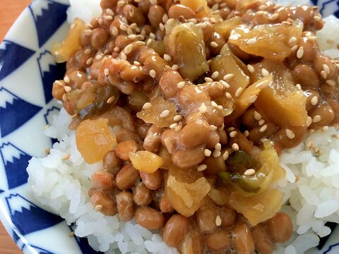 福神漬けの納豆ご飯☆